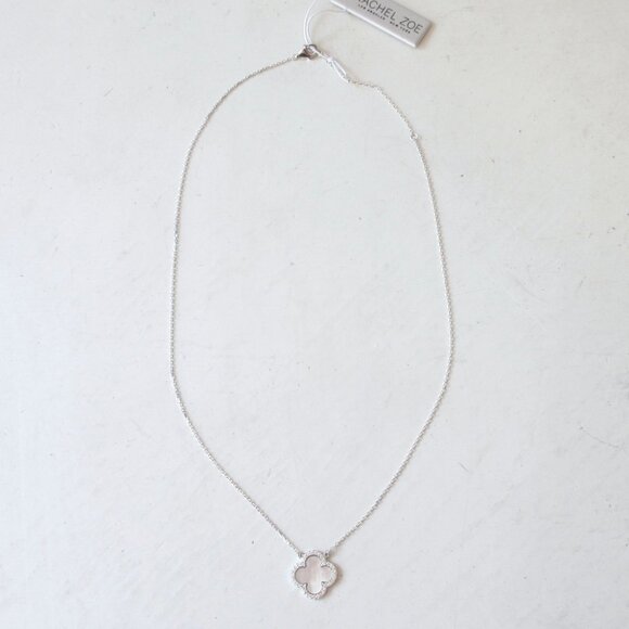Rachel Zoe Silver Clover Necklace - Picture 2 of 7